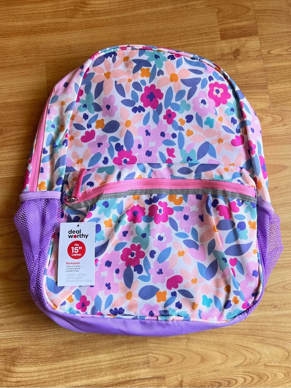 Kids Floral Backpack - Pink & Purple